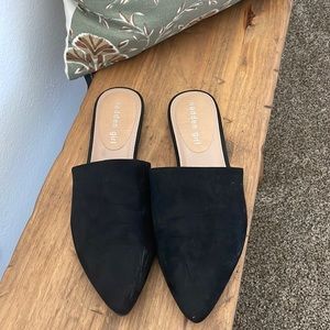 Madden Girl Black Mules